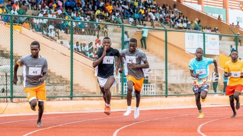 Championnat national scolaire 4ème édition : les résultats des courses en athlétisme du 1er tour hommes et dames 100m, 400m et 800m